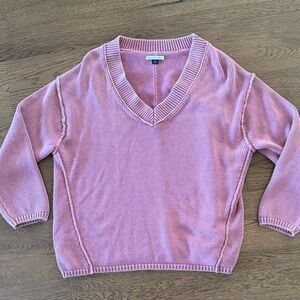 American Eagle V-Neck Pink Sweater